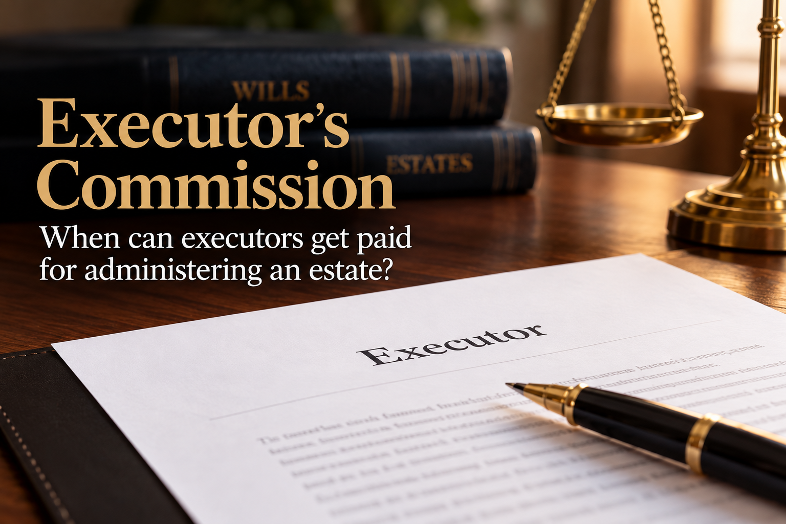 Executor’s commission for administering a deceased estate in Western Australia